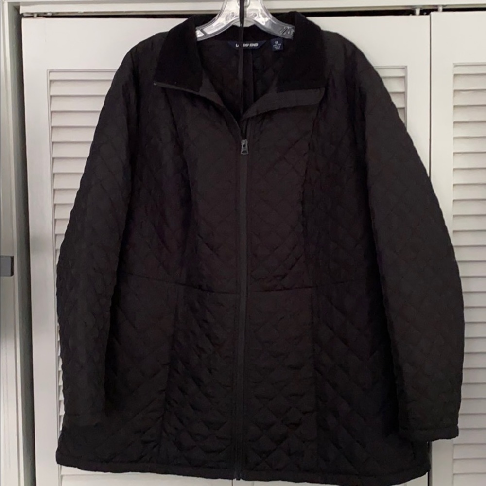 Lands’ End quilted barn coat - 1x